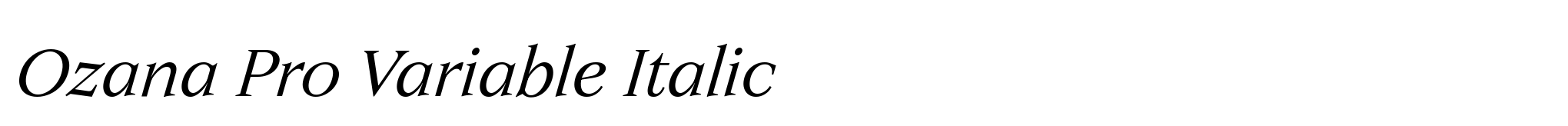 Ozana Pro Variable Italic image